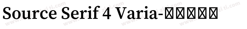 Source Serif 4 Varia字体转换